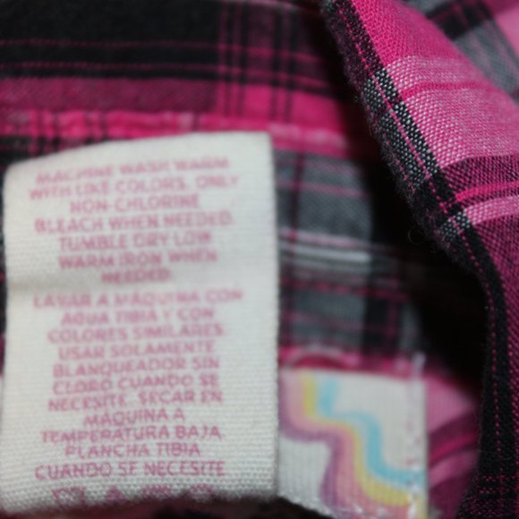 Vintage OP Ocean Pacific Front Snap Close Adjustable Sleeves Shirt Top Jr Large - Picture 8 of 8